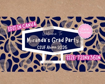 Talavera Grad Banner Digital File (Editable Canva File)