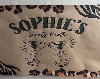 Hand Painted Banner: Party Animal Themed