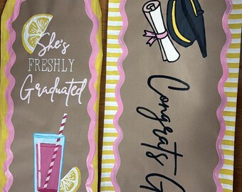 Freshly Graduated Hand Painted Banners