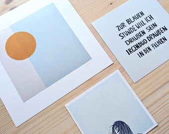 Set of 3 prints - Winter Sun, Blue Hour and Freedom