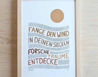Print - Explore Dreams Discover - Earth Tones