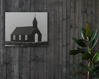 Leinwand Winter Landkirche