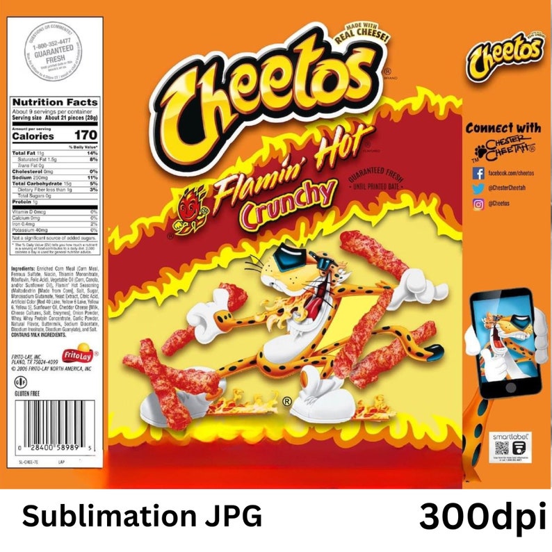 Flaming Hot Cheeto 20oz Skinny Tumbler Sublimation Cheeto PNG Straight ...