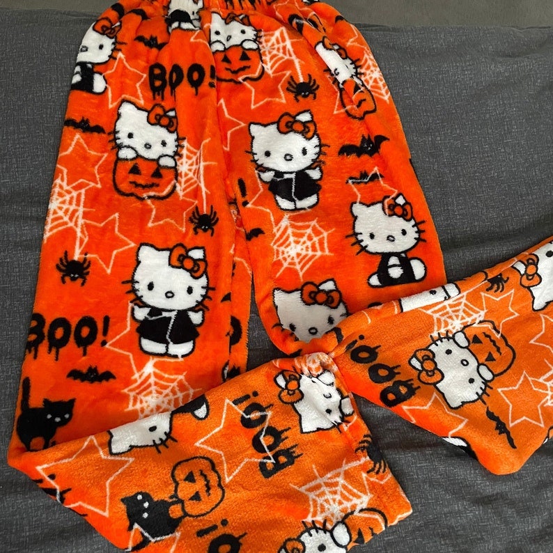 Hello Kitty Halloween Pajama Pants Cute Pajama Bottoms Etsy