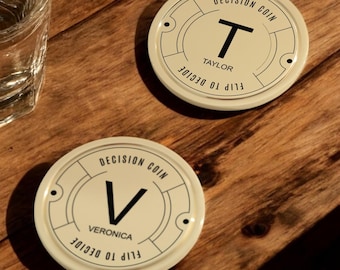 Custom Flip Coin For Everyday Decisions, Unique Gift Idea, Fun Gift For Couples & friends, Flip Coin, Decision Coin, Birthday Gift,