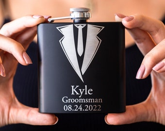 Personalized Gift Flask, Groomsmen Gifts, Engraved Flask, Gift For Him, Flask For Groomsmen, Gifts For Wedding Party, Groomsmen Flask Gift