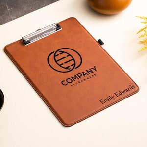 Business Logo Clipboard, Office Gifts, Nurse Graduate Gift, Corporate Gifts, School Gifts, Employee Gifts, Custom Leather Clipboard