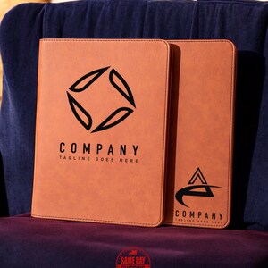 Personalized Company Portfolio, Customized Zipper Portfolio, Business Gift, Refillable Portfolio, Leather Portfolio, Logo Engraved Portfolio