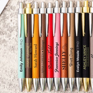 Personalized Pen Leather, Custom Business Pens, Engraved Pen, Custom Pens, Custom Office Supplies, Promotional Pens, Student Gifts