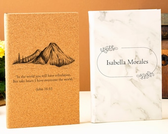 Carnet de notes personnalisé, journal devis personnalisé, cadeau verset de la Bible de mariage, cadeau verset de la Bible, cadeau devis personnalisé, journal personnalisé