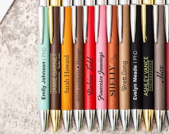 Personalized Pen Leather, Custom Business Pens, Engraved Pen, Custom Pens, Custom Office Supplies, Promotional Pens, Student Gifts