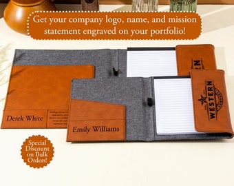 Custom Business Portfolio, Personalized Leather Portfolio, Business Gifts, Leather Padfolio, Gifts For Office, Business Client Gifts