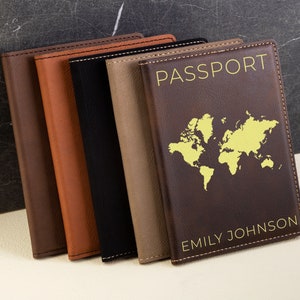 Capa para passaporte, carteira de viagem, capa para passaporte personalizada, passaporte de couro, carteira para porta-passaporte, capa para passaporte de couro, presente para passaporte