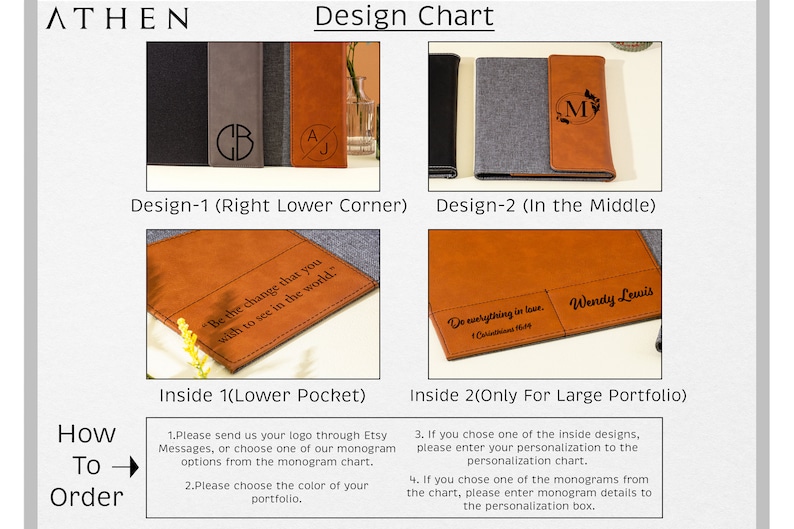 Personalized Leather Portfolio Legal Pad Size Notebook Etsy