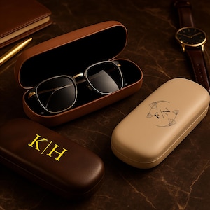 Monogram Eyeglass Case - Etsy display picture 1