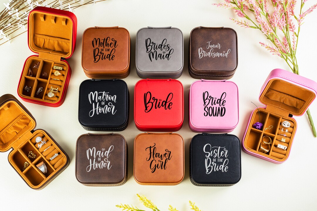 Bridal Party Gift Jewelry Box, Wedding Jewelry Box for Bride