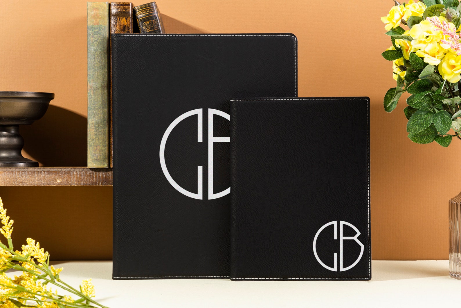 Leather Portfolio Monogrammed Leather Portfolio Personalized Etsy
