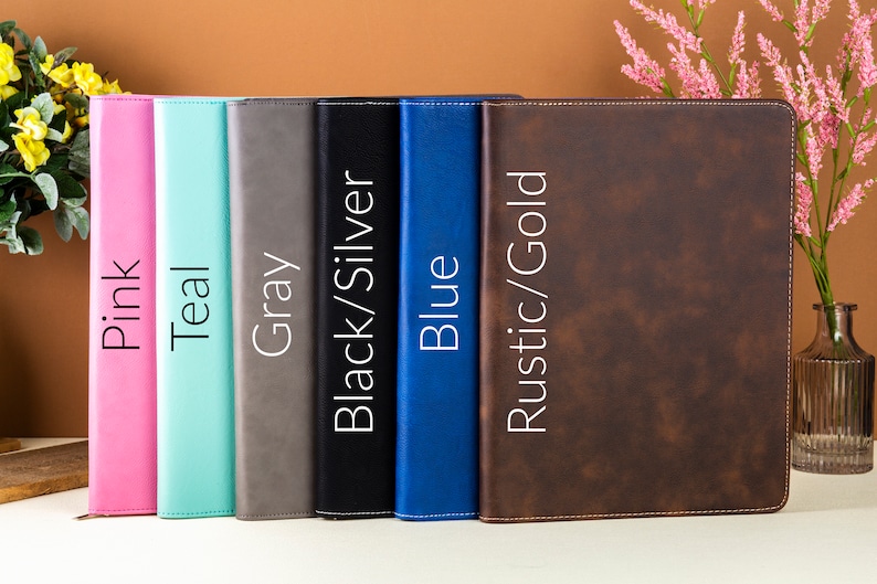 Personalized Business Portfolio, Business Gifts, Small Business Gifts, Personalized Journal, Corporate Gifts, Custom Leather Padfolio image 7