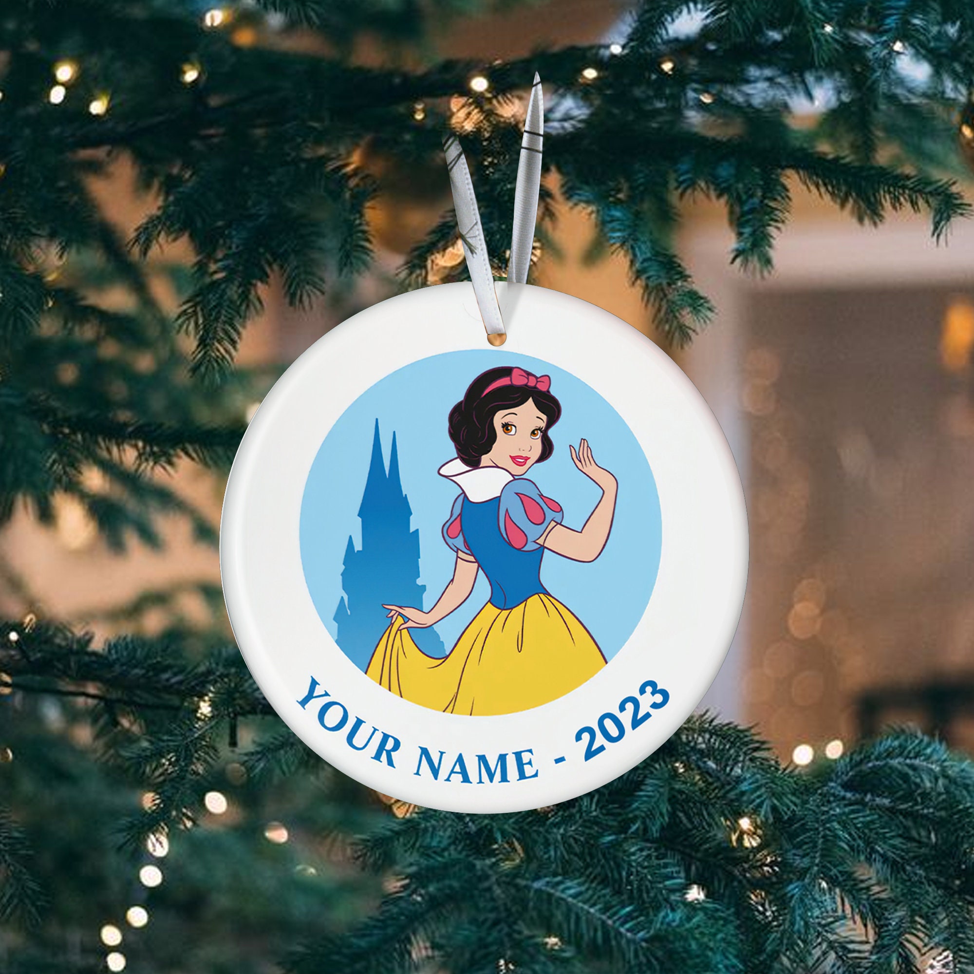 Discover Personalized Snow White Princess Disney Christmas Ornament