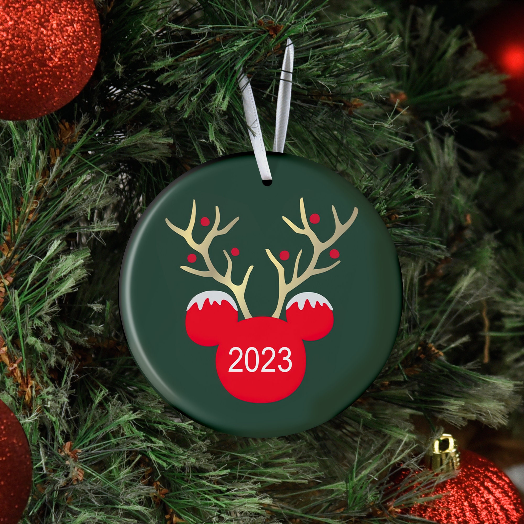 Discover Personalized Mickey Mouse Disney Christmas Ornament