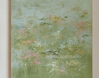 Abstract original flower painting,Flower oil painting decor,Living room decor
