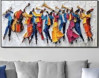 Oil painting original color textured painting living room decor