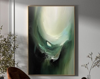 Large Green Abstract Painting Green Art Modern Abstract Painting Contemporary Painting Original Abstract Art Home Decoration Boho Decor