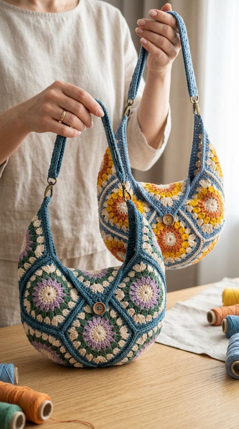 ❤️✴babu✴️❤️ バッグ ショルダー グラニー Buy Granny Square Bag Online In India - Etsy India