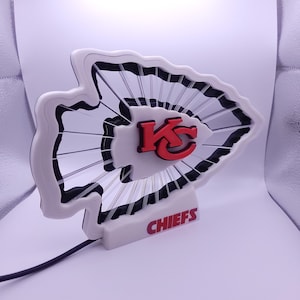 Logo Suspended / Floating Desk Decoration LED Lightbox Kansas City Chiefs