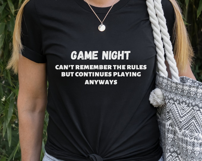What Happens at Game Night Stays at Game Night T Shirt, Funny Board