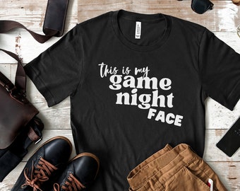 This is My Game Night Face T Shirt, Funny Game Night Shirt, Game Night T Shirt, Gift for Game Night, Family Game Night, Board Game T Shirt