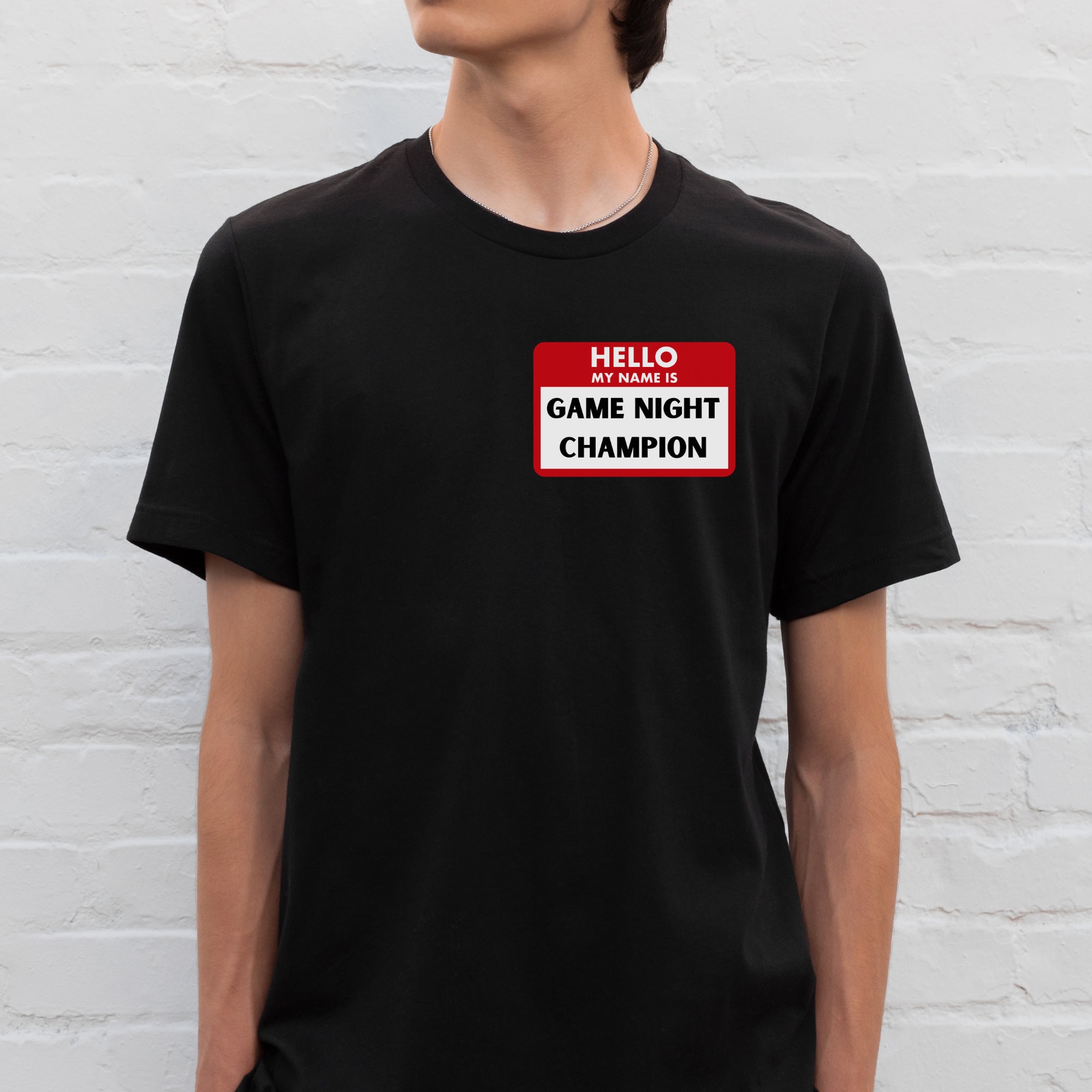 Game Night Champion Name Tag Game Night Shirt, Funny Game Night, Funny ...