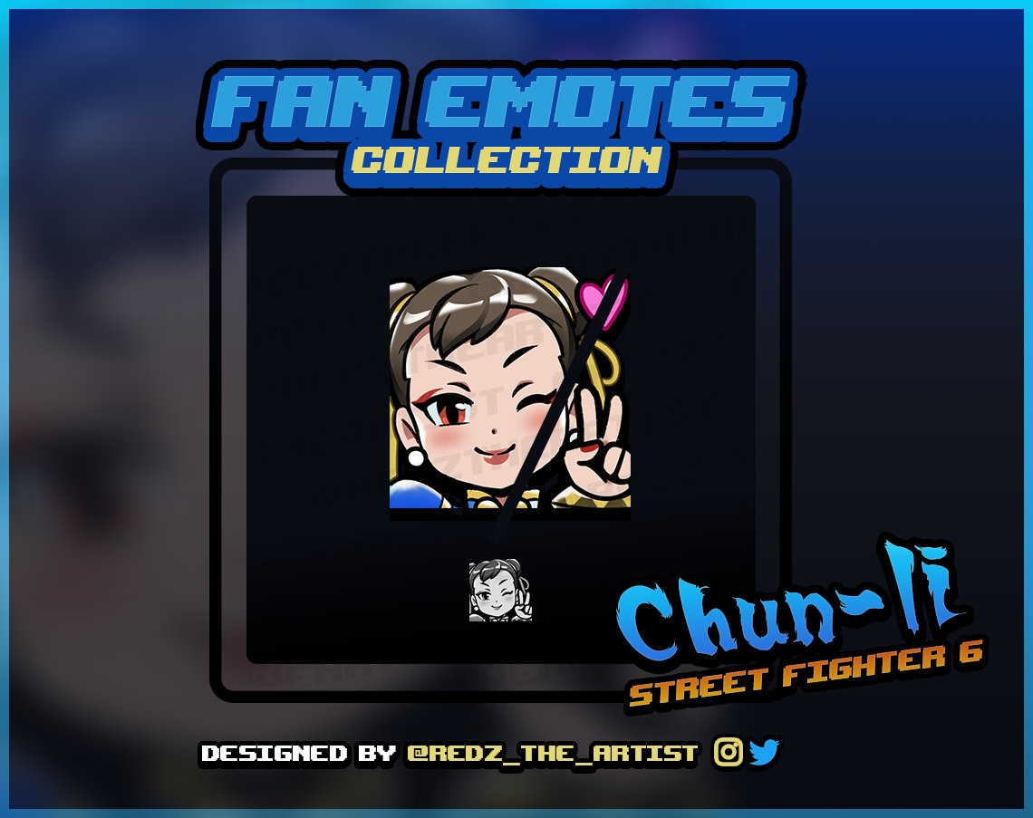 Fan Emote Fan Emotes Collection - Chun Li (SF6) - Etsy