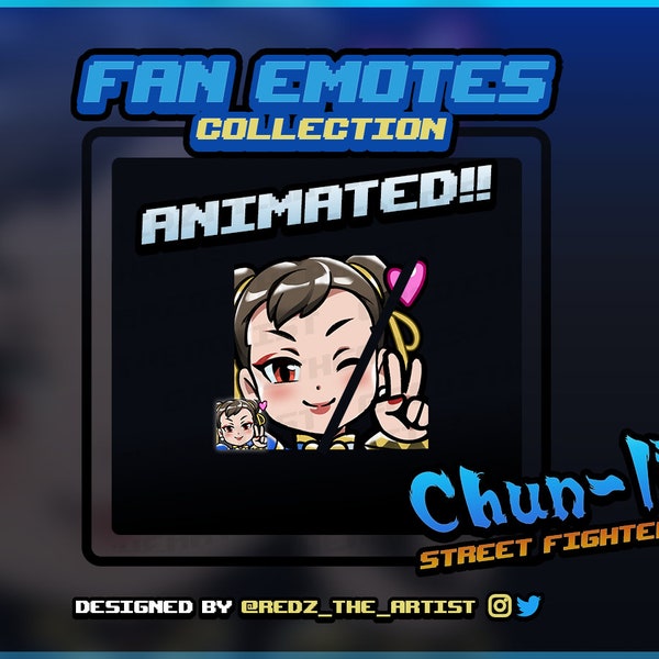 Fan Emote Chun Li Twitch Emotes - Etsy