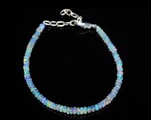 AAA Quality Fire Ethiopian Opal Bracelet Sterling 925Silver Bracelet October Birthstones Bracelet Gift for Her