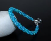 AAA Quality Paraiba Ethiopian Opal Bracelet Stunning Beaded Sterling 925Silver Bracelet October Birthstones Bracelet Gift for Her Bracelet