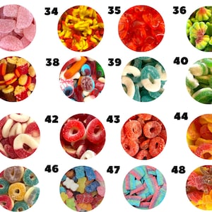 Mélange personnalisé de bonbons gélifiés bonbons gélifiés, bonbons britanniques, boîte cadeau, gâterie sucrée, cadeau d'anniversaire, fête des pères, cadeau de finissants, remise des diplômes image 3