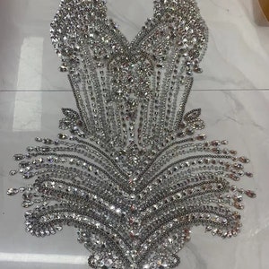 Celine (Rhinestone/ Crystal/ Diamond Bodice Applique)