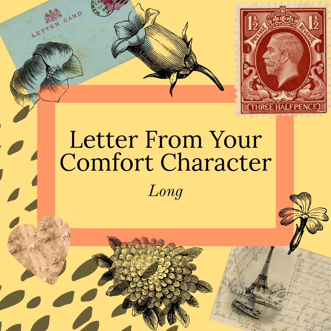Letter From Your Comfort Character Etsy
