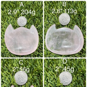 Cat Leaf Tear Drop Pepper Coffin Rose Quartz Bowl Dish Tray Trinket Holder to Choose From FREE SHIPPING US Seller