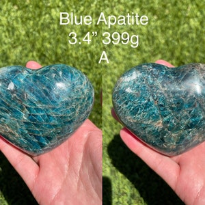 You Choose! Blue Apatite Crystal Heart US Seller