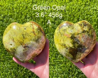 Green Opal Heart to Choose From US Seller