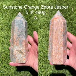You Choose! Sunstone Sunset Orange Zebra Jasper Tower Obelisk Point FREE SHIPPING US Seller
