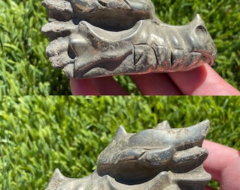 Pyrite Dragon Head Carving to Choose From US Seller Fool’s Gold Iron Sulfite