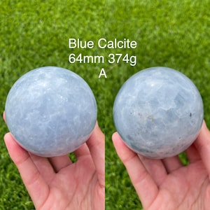 You Choose! Blue Calcite Celestite Celestine Sphere Orb Ball US Seller