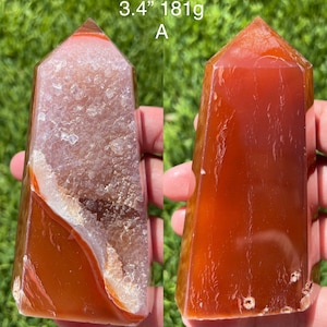 You Choose! Druzy Carnelian Agate Tower Point Obelisk
