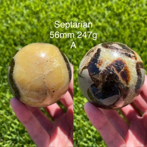You Choose! Yellow Calcite Druzy Septarian Sphere Ball Orb Dragon Stone FREE SHIPPING US Seller
