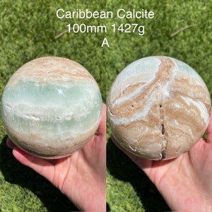 XL Caribbean Calcite Blue Green Sphere Orb Ball to Choose From US Seller