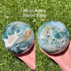 You Choose! Moss Agate Sphere Ball Orb US Seller