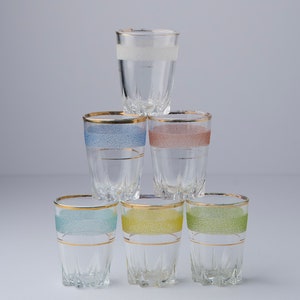 Vintage set of six shot glasses